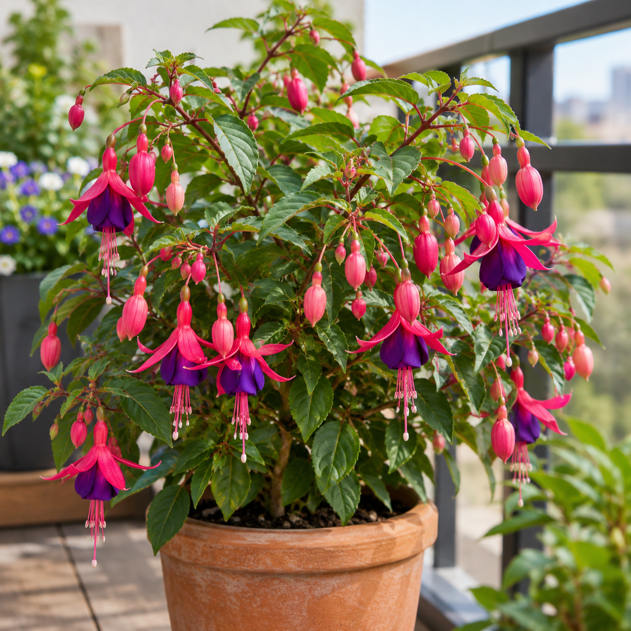 north facing balcony plants